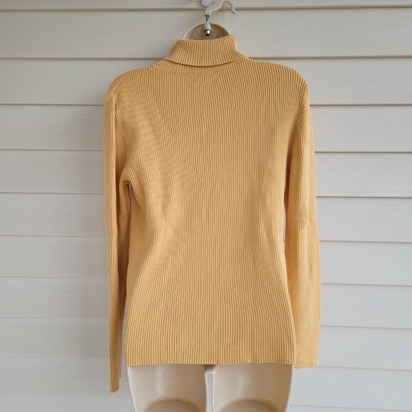 Vintage 90s/Y2K 100% Cotton Pendleton ribbed Turtleneck sweater top - Picture 4 of 6